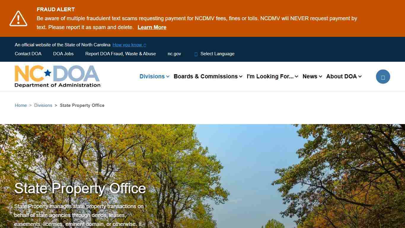 North Carolina State Property Office (SPO) | NC DOA