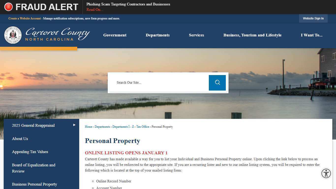Personal Property | Carteret County, NC - Official Website
